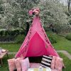 Pink Teepee Tent with Canvas Bag - Image 6