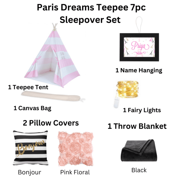 Paris Dreams Teepee 7 pc Sleepover Set - Image 2