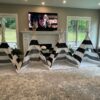 Black-White Striped Teepee Tent with Canvas Bag - Image 4