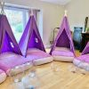 Purple Teepee Tent with Canvas Bag - Image 3